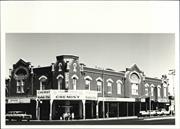 Front corner elevation of buildings