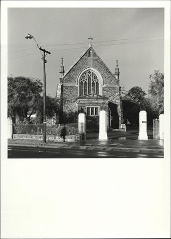 West front elevation of church