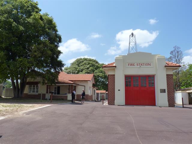 West elevation from Meadow Street, quarters and main station