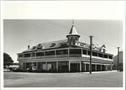 Front corner elevation of building