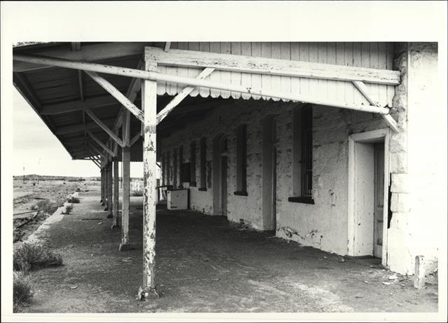 View along platform showing verandah detail