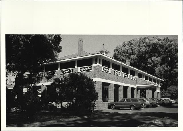 Left corner elevation of main building