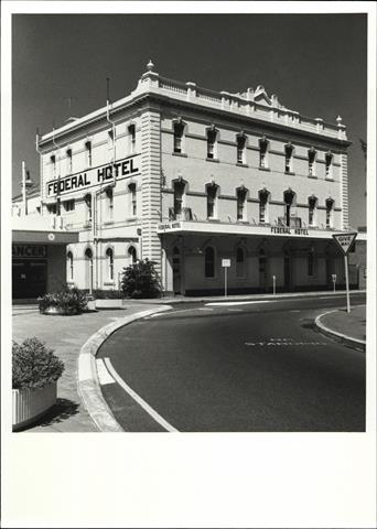 Corner elevation of building