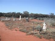 section of cemetery; note that many graves no longer have headstones and are ide