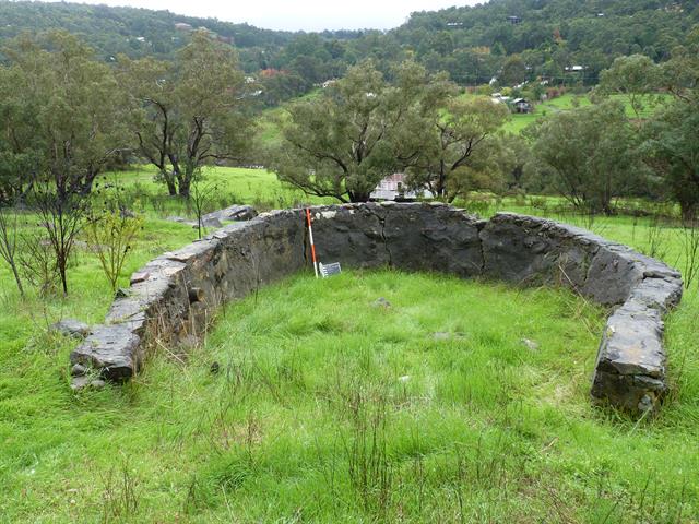 Stone dam - view north (towards river)