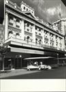 Angled front elevation of building façade