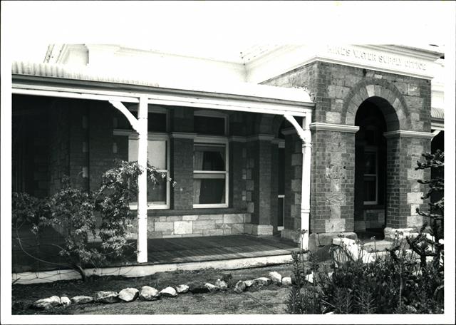 Portion of front elevation showing verandah and windows