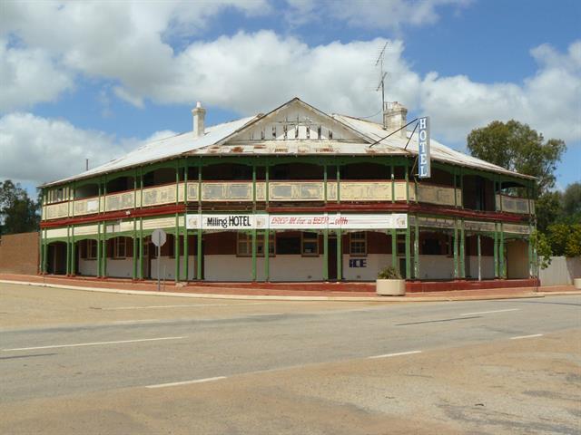 North and west elevations of the Miling Hotel