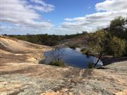 Rock Pool from northeast w Hunts Dam below rock ledge