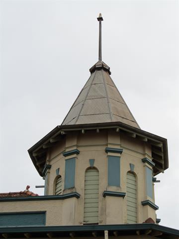 conical tower detail from Albion St