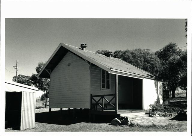 Left corner elevation of original school building