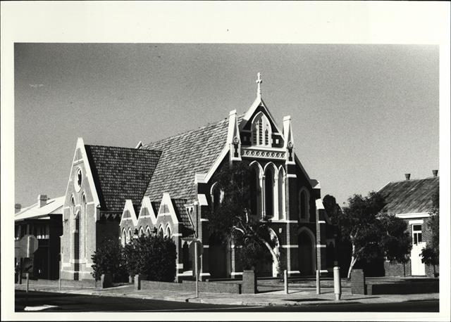 Front corner elevation of church