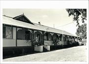 Angled front elevation of building