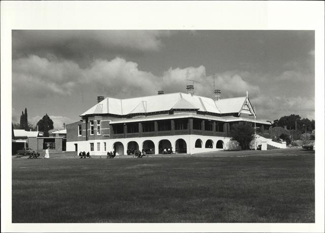 Corner elevation of main building from North