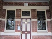 front entry door and windows detail