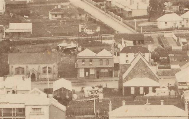 Panorama of Albany showing Albany Advertiser