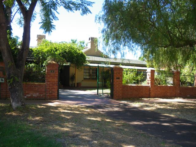 Front view showing front walls and gate
