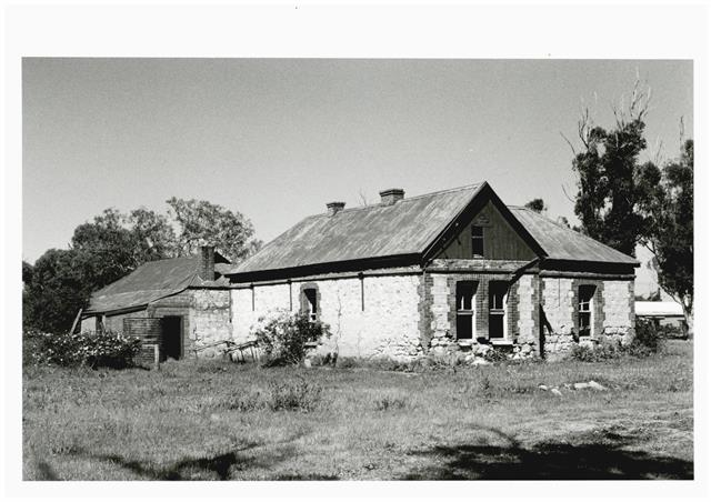 Front and side elevations oblique views of house and view of outbuildings