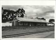 Angled front elevation of platfrom from tracks