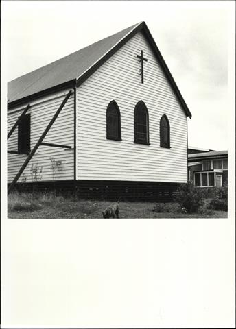 Interior elevation facing away from the altar