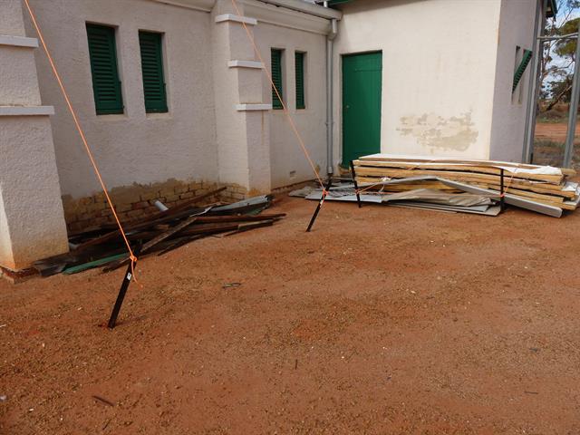Building materials laying adjacent