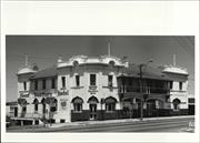 Front corner elevation of building