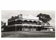 Front corner elevation of the hotel