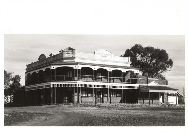 Front corner elevation of the hotel
