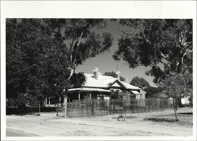 Angled right side elevation of building
