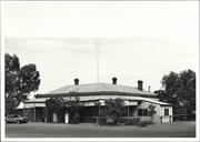 Front corner elevation of building