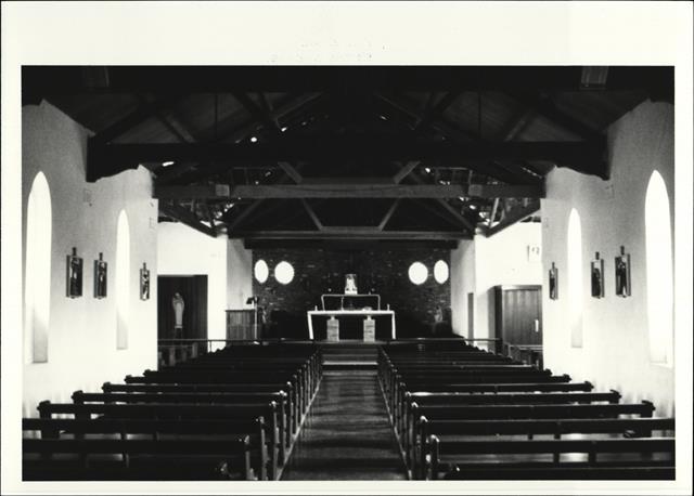 View of church interior from West