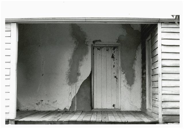 Rear door and wall and veranda floor