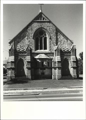 Front elevation of church