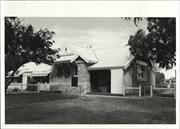 Angled front elevation of building