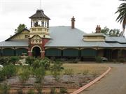 View across gardens to the house