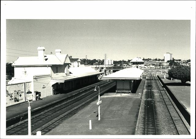 General view from the footbridge at the East end