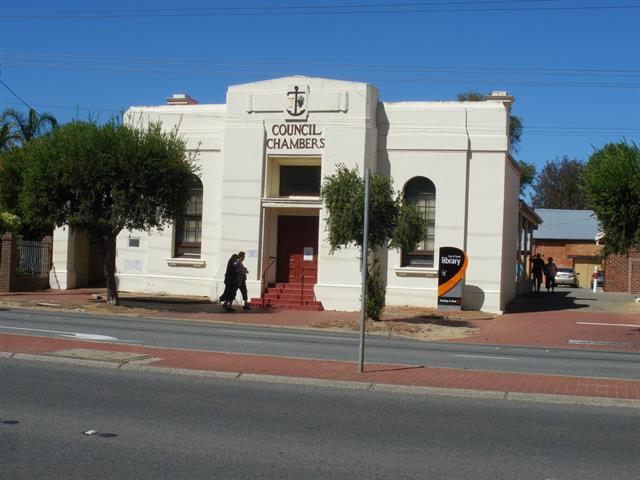 Front View of former Council Chambers, currently functioning as Guildford Librar