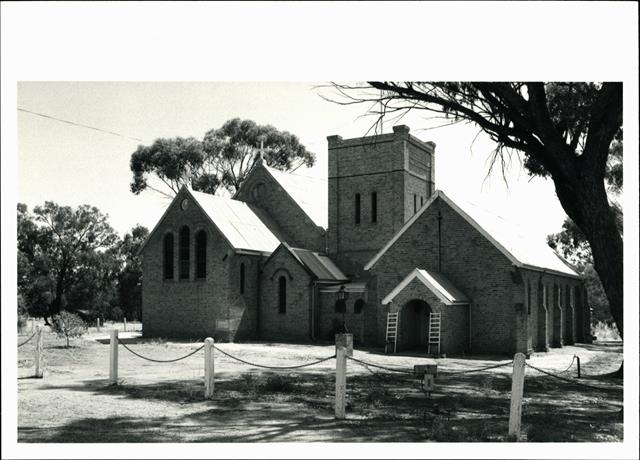 Angled elevation of Eastern frontage of church