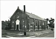 Front corner elevation of building