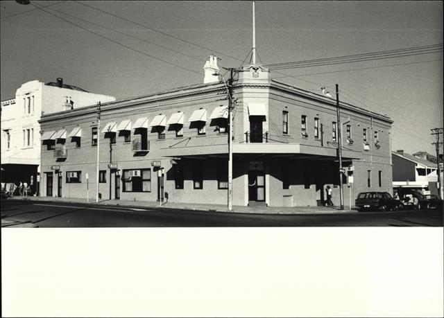 Front corner elevation of building