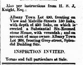 Notice for Sale from ALbany Advertiser - c1905
