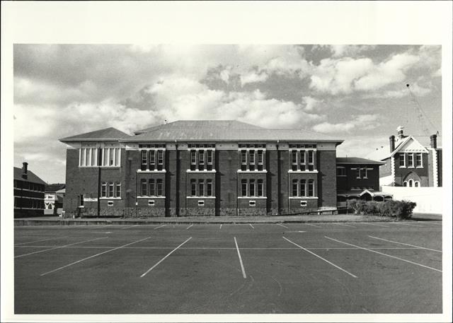 South elevation of annexe from across carpark