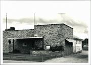 Right corner elevation of building showing later brickwork