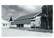 Rear and side elevation of hall