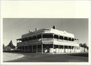 Front corner elevation of building