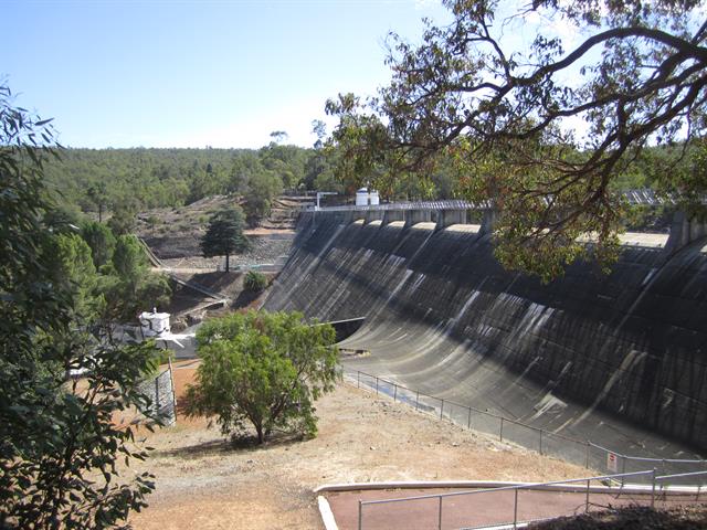 Mundaring Weir wall