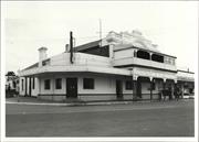 Front corner elevation of building