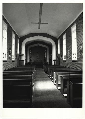 Interior view of church from West
