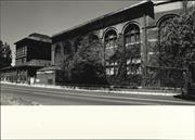 Angled front elevation of brewery from West