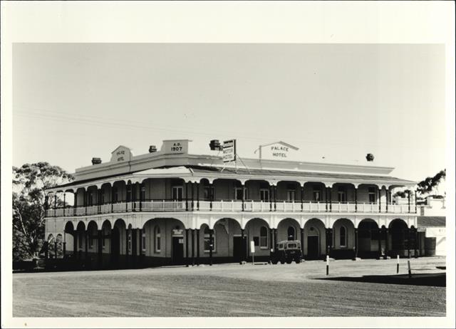 Front corner elevation of building
